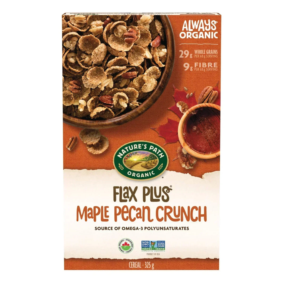Nature's Path Maple Pecan Crunch Cereal / 325 g
