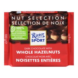 Ritter Sport Dark Chocolate with Whole Hazelnuts / 100g