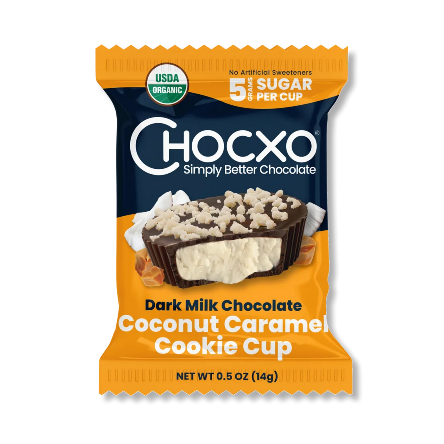 Chocxo Coconut Caramel Chocolate Cups / 14g