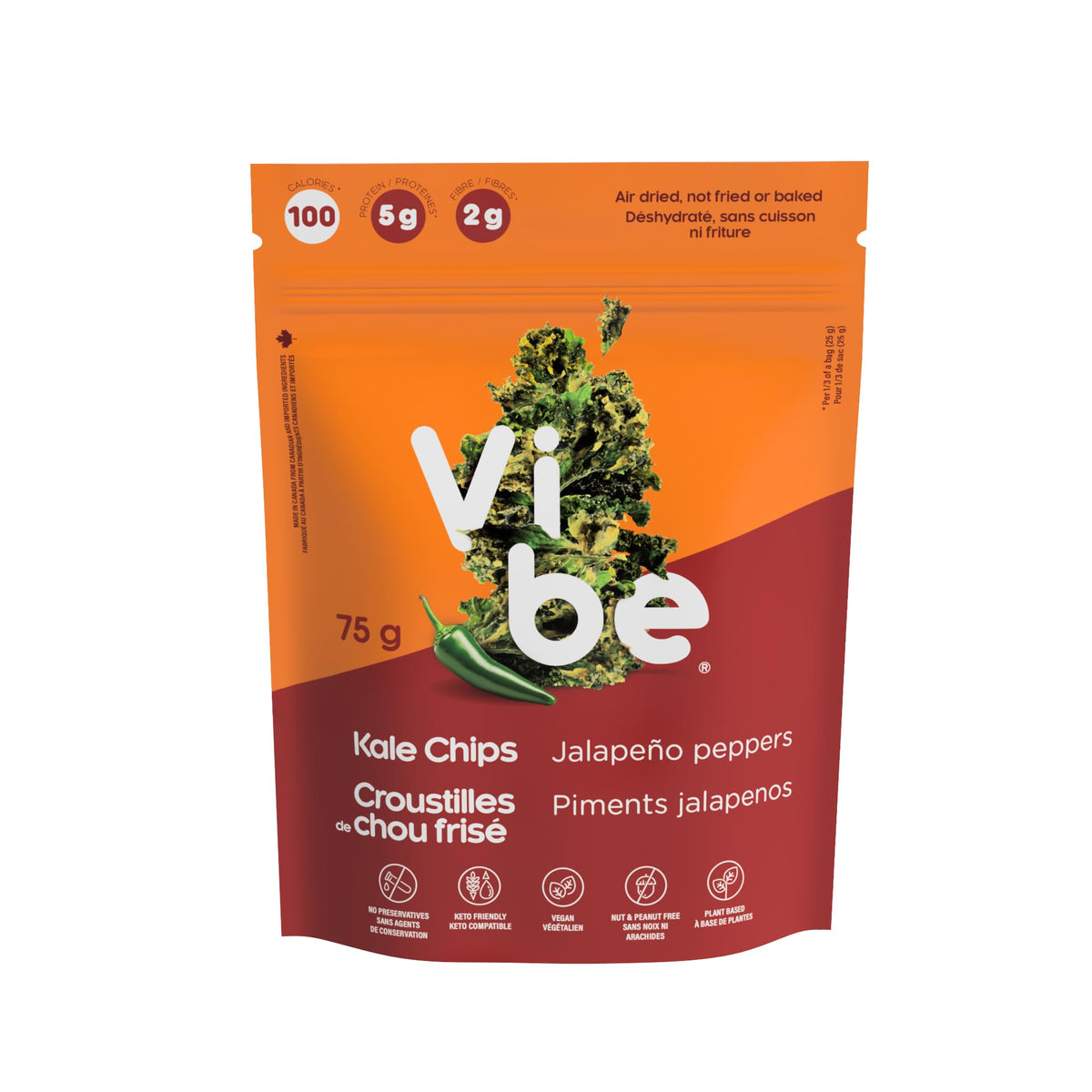 Vibe Crunchy Kale with Jalapeno Peppers / 75g
