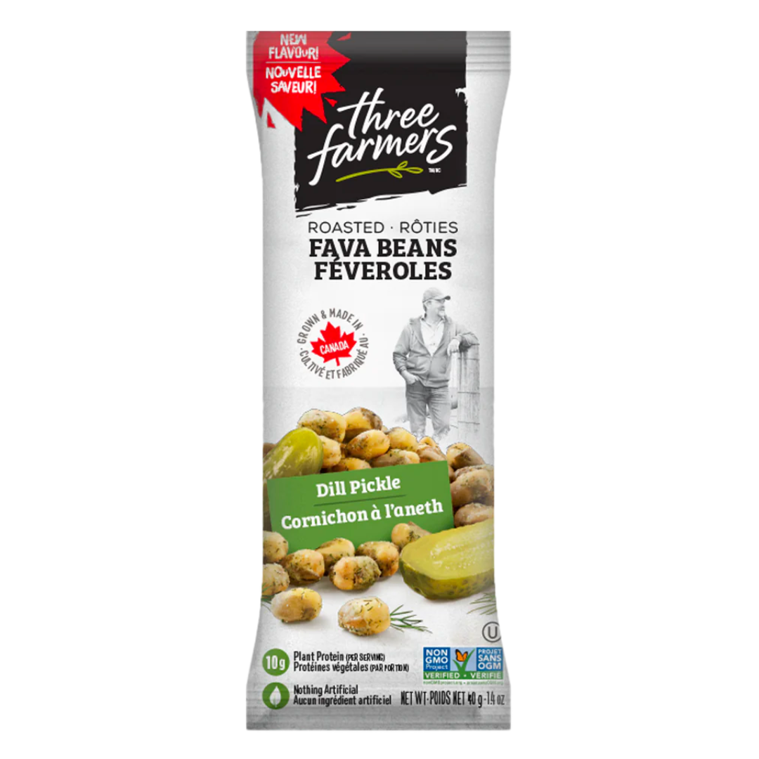 Three Farmers Dill Pickle Beans Snack Size / 40g