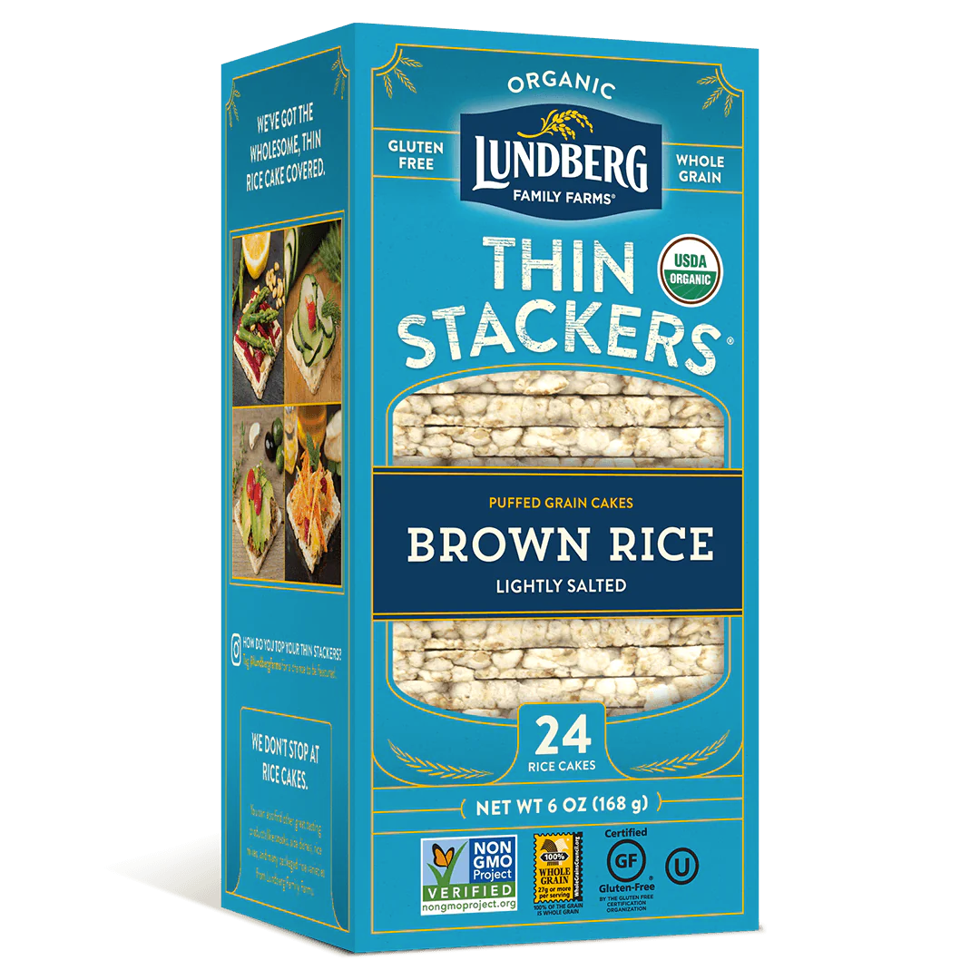 Lundberg Thin Brown Rice Crackers / 167g