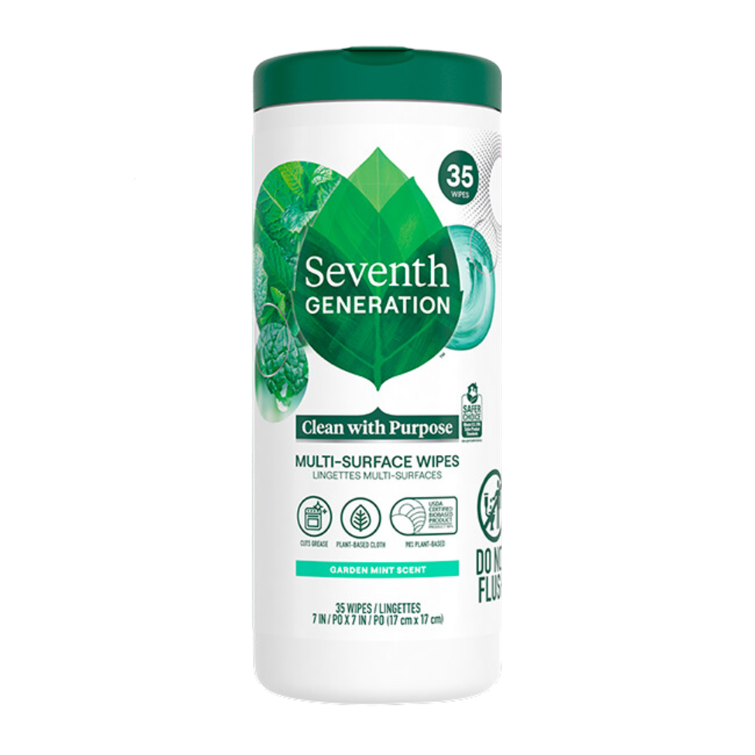 Seventh Generation Multi-Surface Wipes - Garden Mint/ 35ct