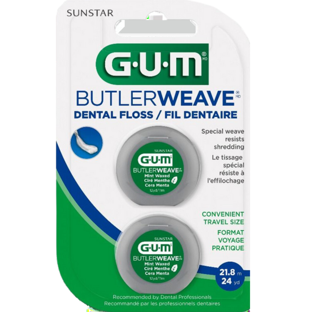 Gum Butlerweave Waxed Dental Floss Mint /21.8 m