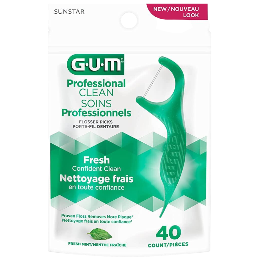 GUM Professional Dental Floss Fresh Mint / 40ct