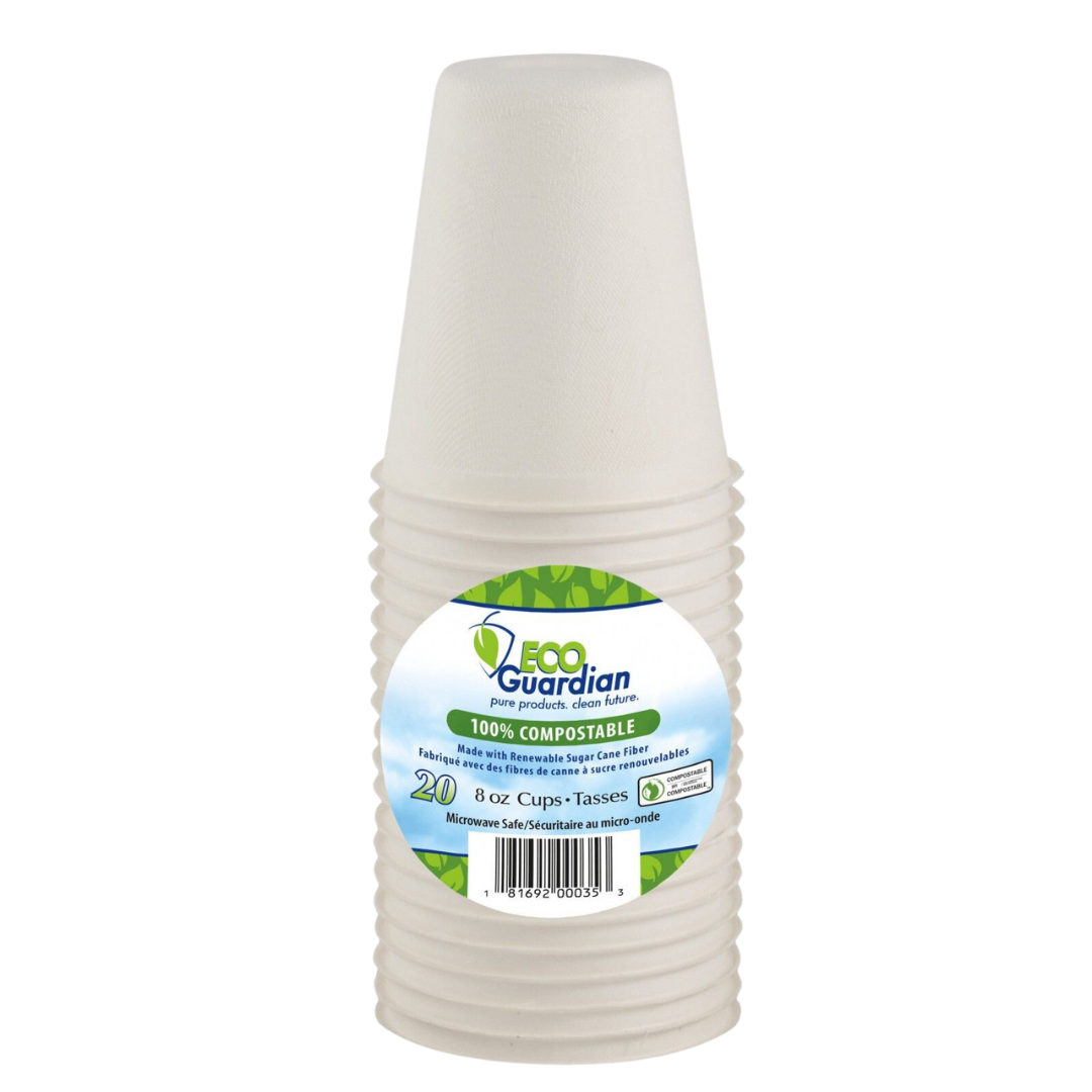 Eco Guardian 8oz Compostable Cups / 20ct