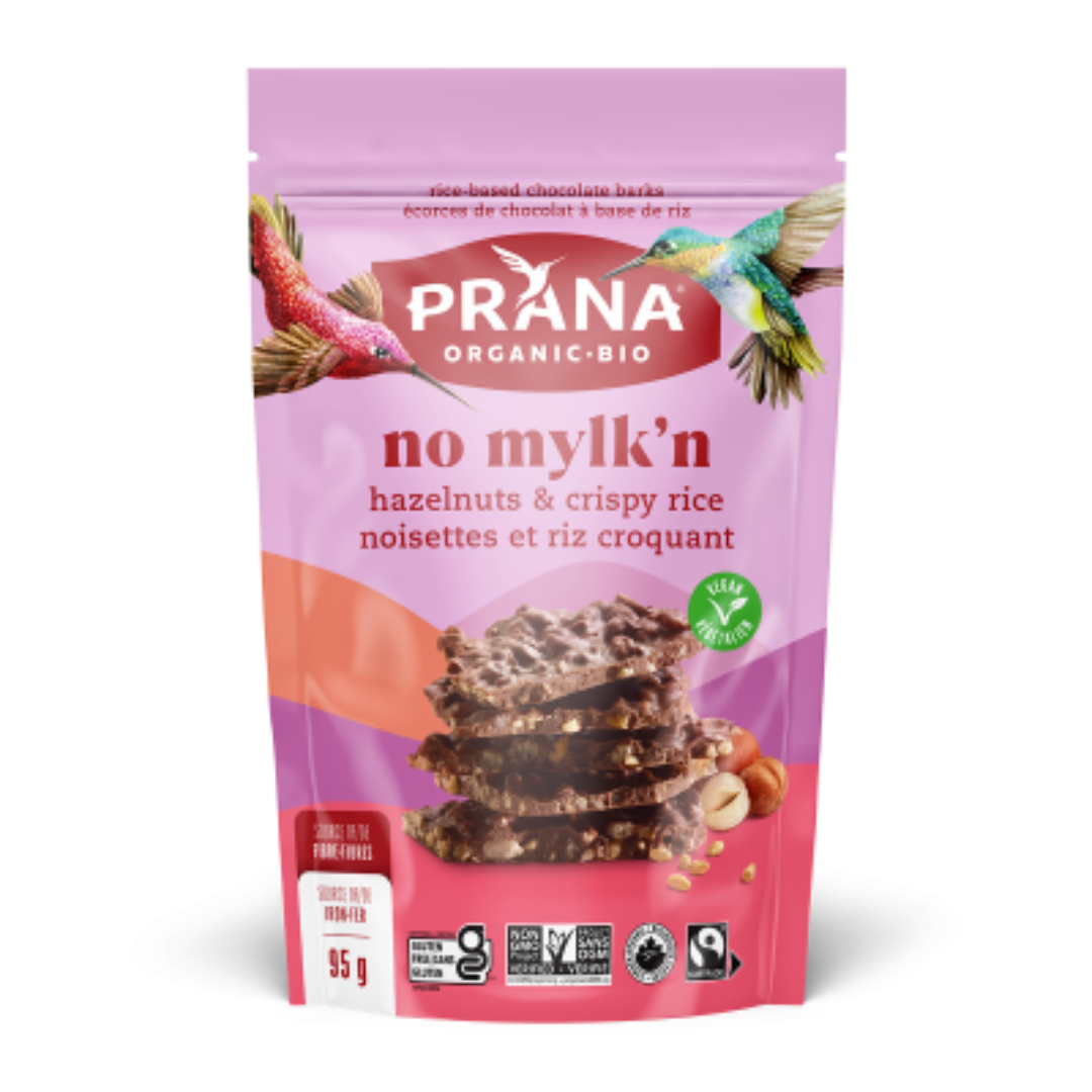 Prana No Mylk'n Chocolate Bark Hazelnut and Crispy Rice / 95g