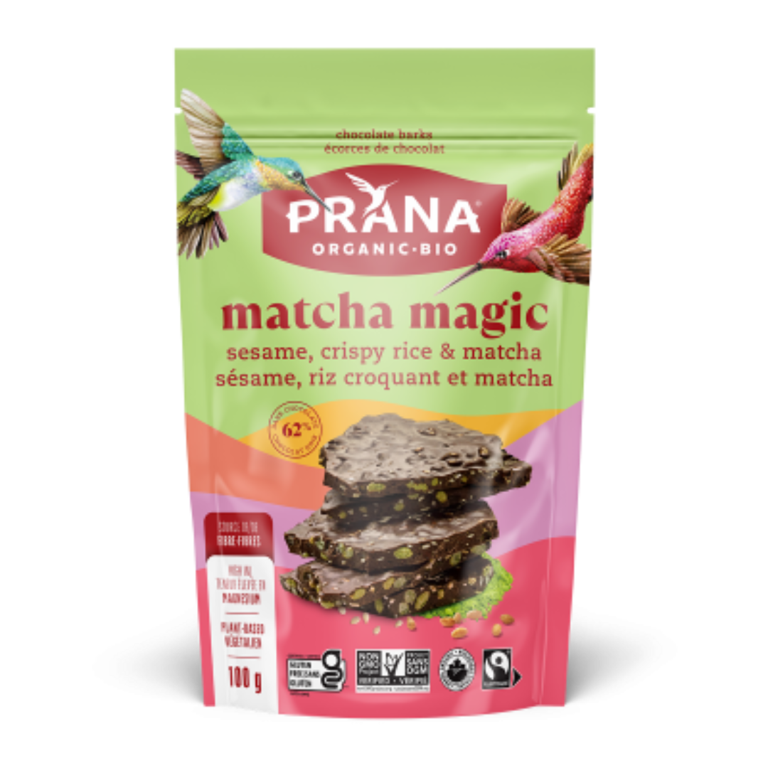 Prana Magic Dark Chocolate Bark with Matcha / 100g