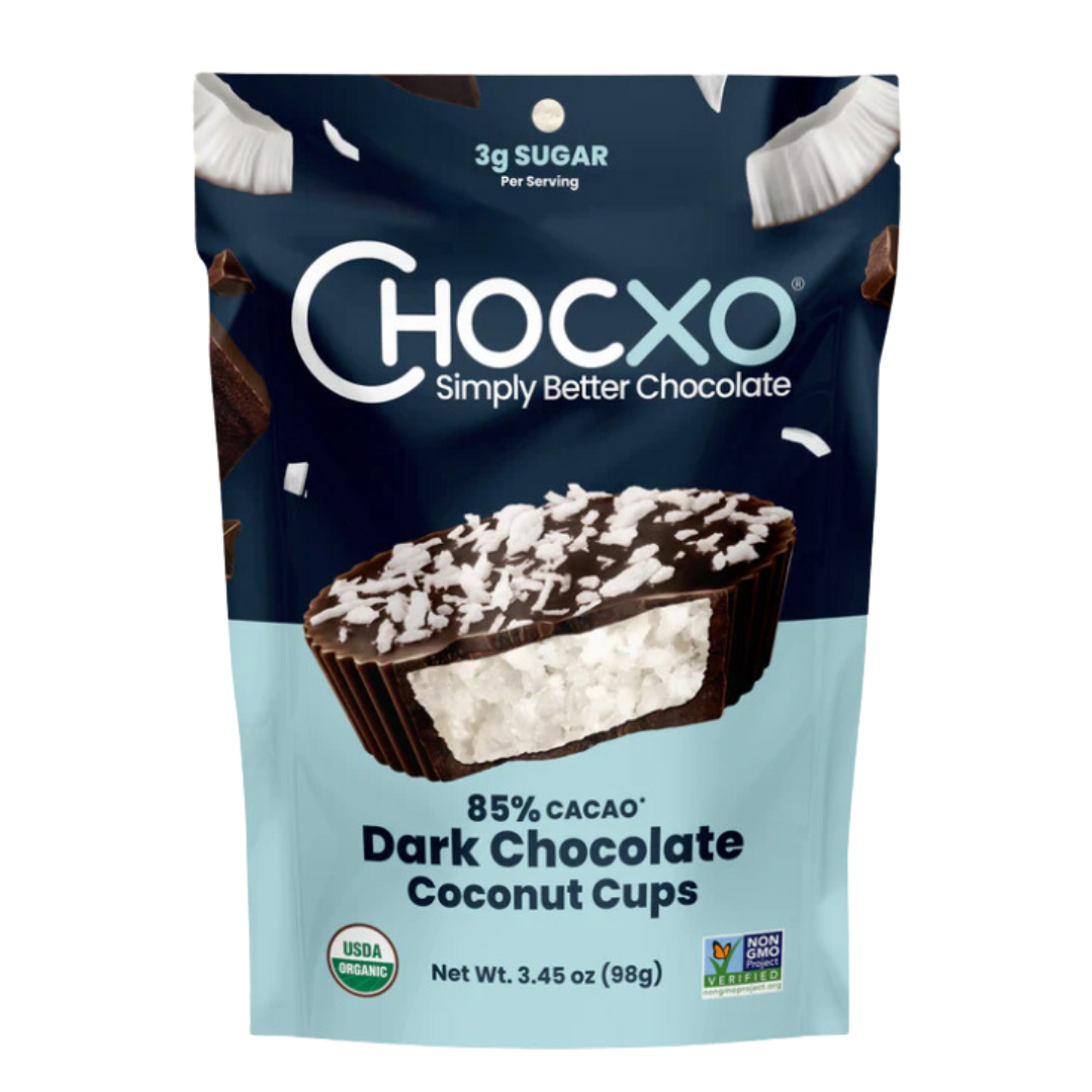 Chocxo Dark Chocolate Cups with Coconut / 98g