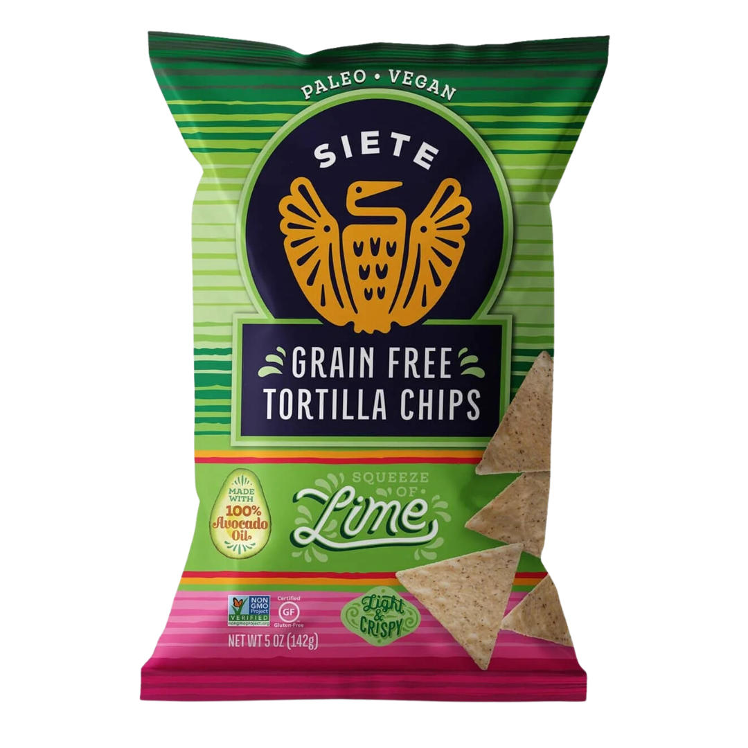 Siete Grain-Free Tortilla Chips with Lime / 142g
