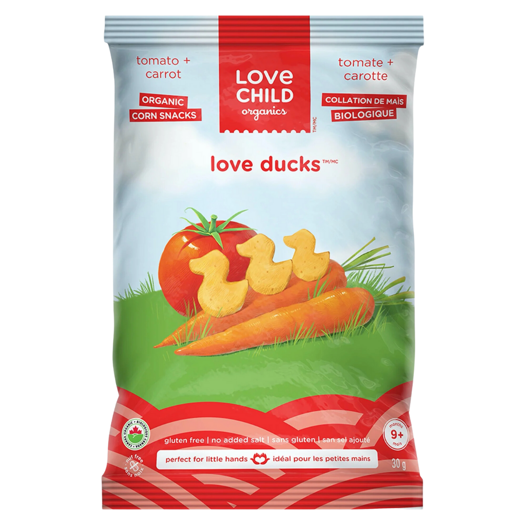 Love Child Duck-shaped Tomato Carrot Crackers / 25g