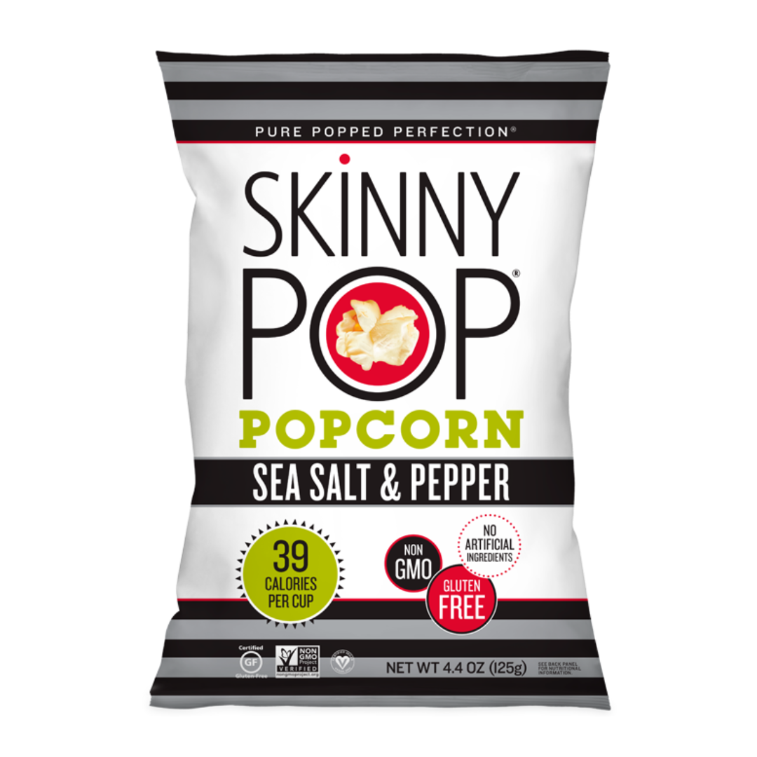 Skinny Pop Popcorn with Sea Salt and Black Pepper / 125g