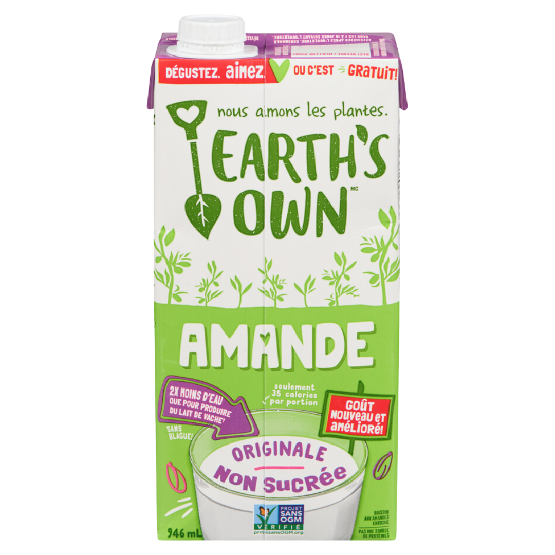 Earth's Own Unsweetened Almond Milk / 946 ml