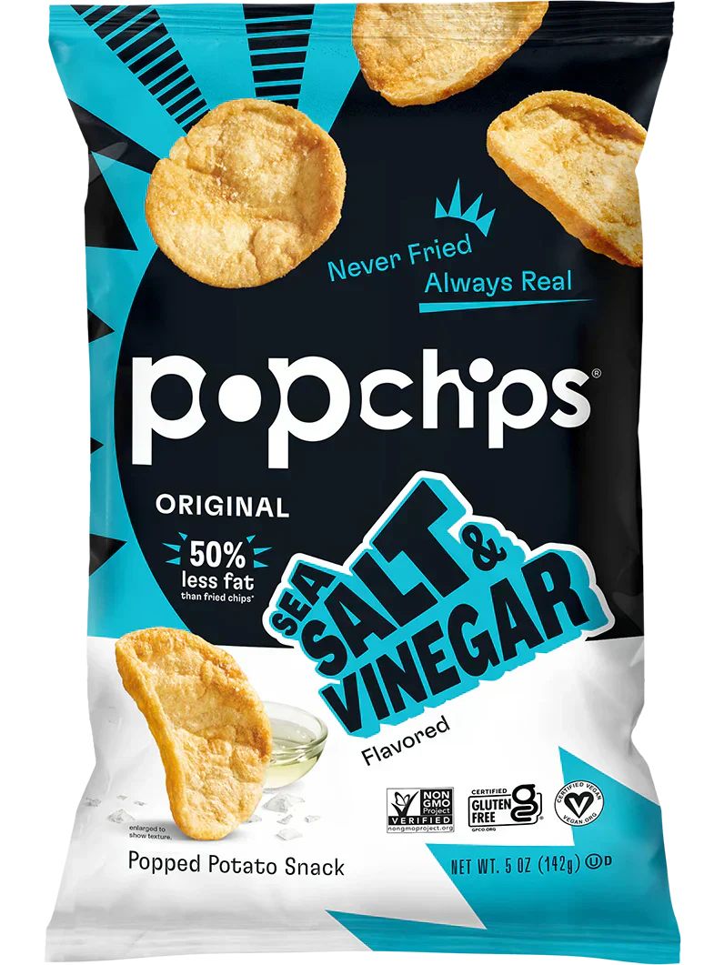 Pop Chips Sautéed Potato Snack Salt and Vinegar / 142g