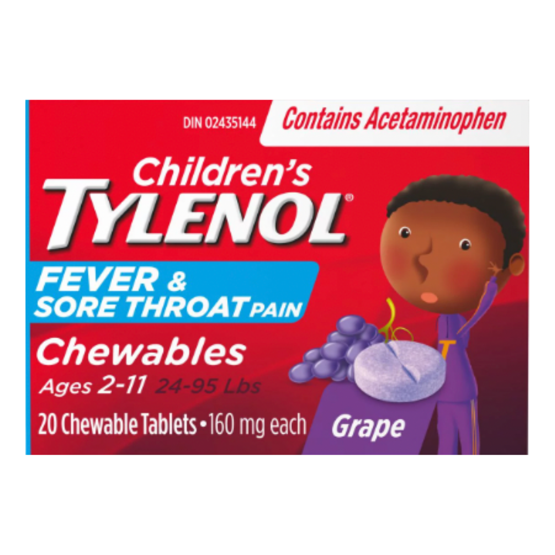 Children's Tylenol Chewable Tablets Grape/ 160mg