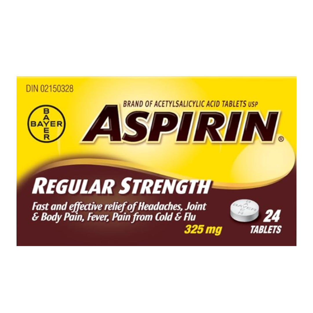 Regular dose aspirin/325mg