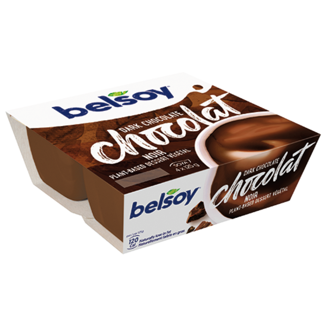 Belsoy Dark Chocolate Plant-Based Dessert / 4x125g