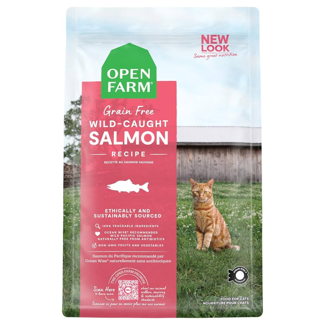 Open Farm Cat Food Grain Free Wild-Caught Salmon / 4lb