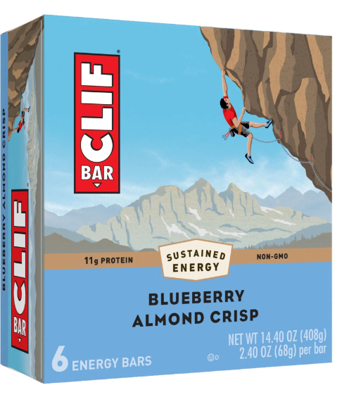 Clif Crunchy Almond and Blueberry Bars Box / 6pk