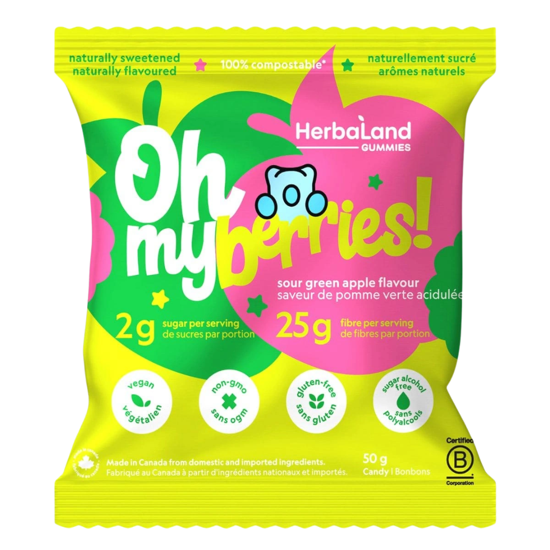 Herbaland Tangy Green Apple Gummies / 50g