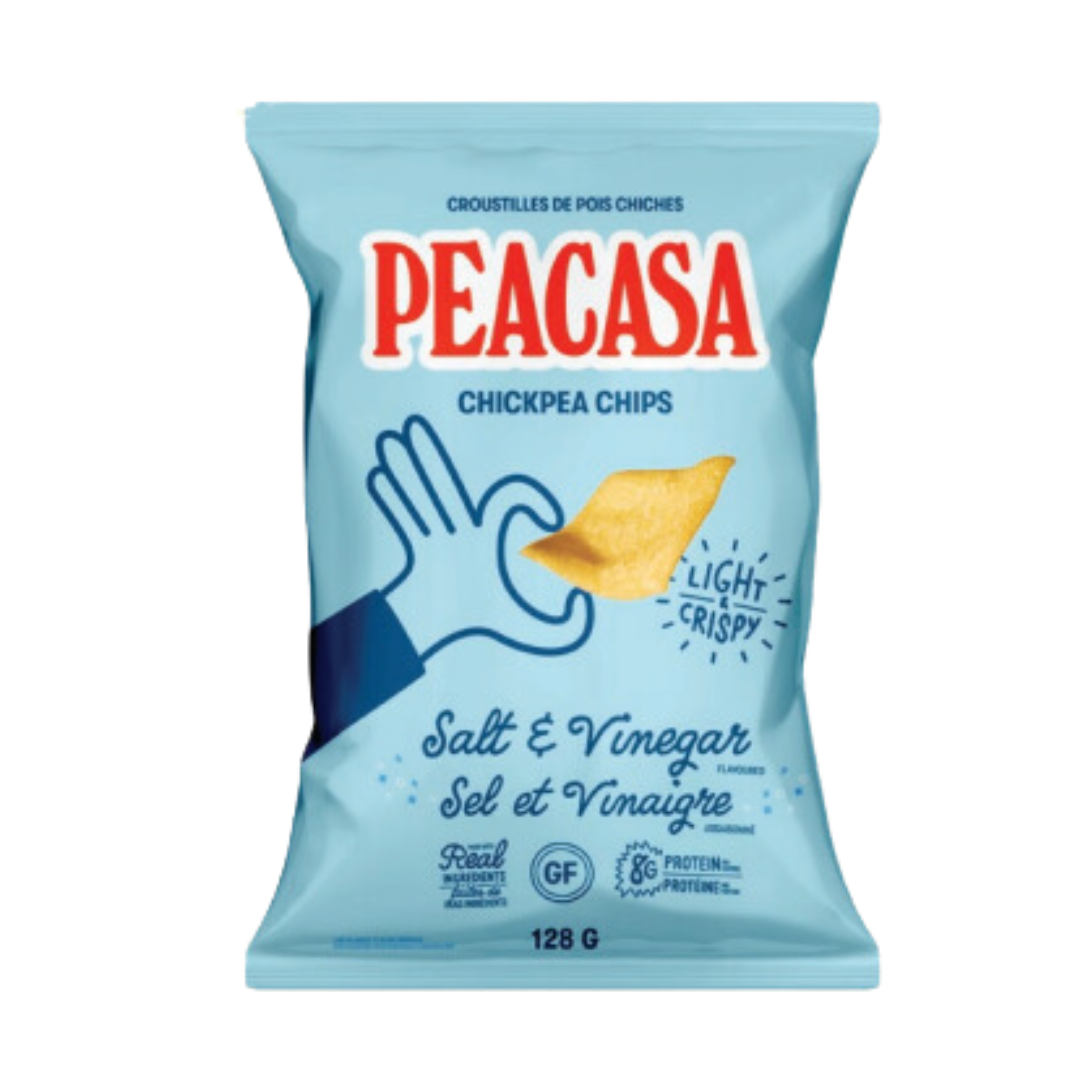 Peacasa chickpea chips with salt and vinegar / 128g