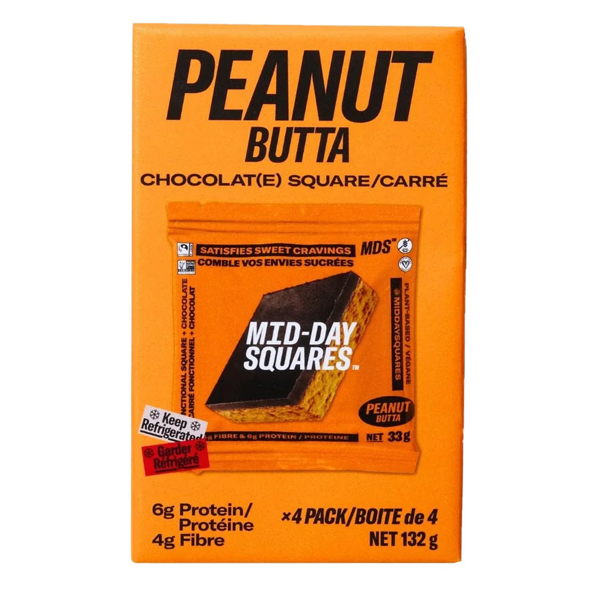 Mid-Day Squares Peanut Butter Functional Square / 4x33g