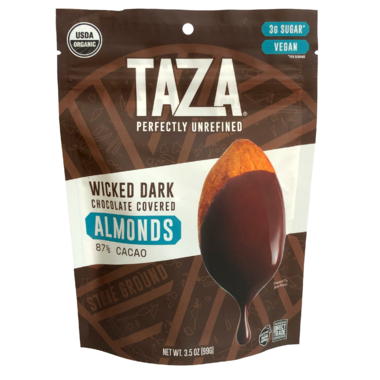 Taza Dark Chocolate Coated Almonds / 99g