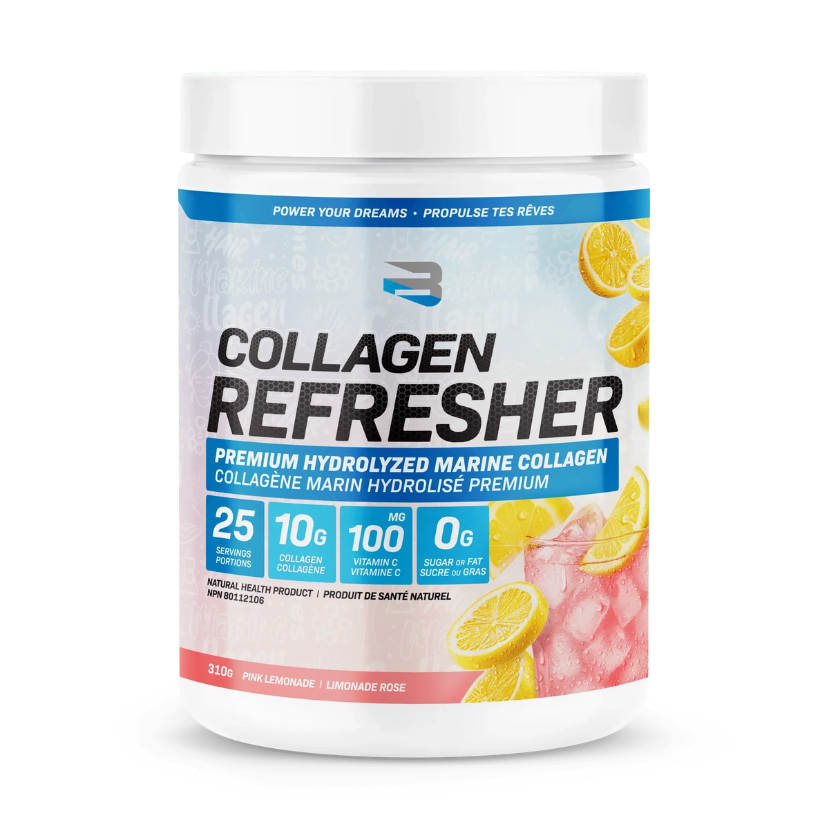 Collagen Refresher Premium Hydrolyzed Marine Collagen Pink Lemonade / 310g