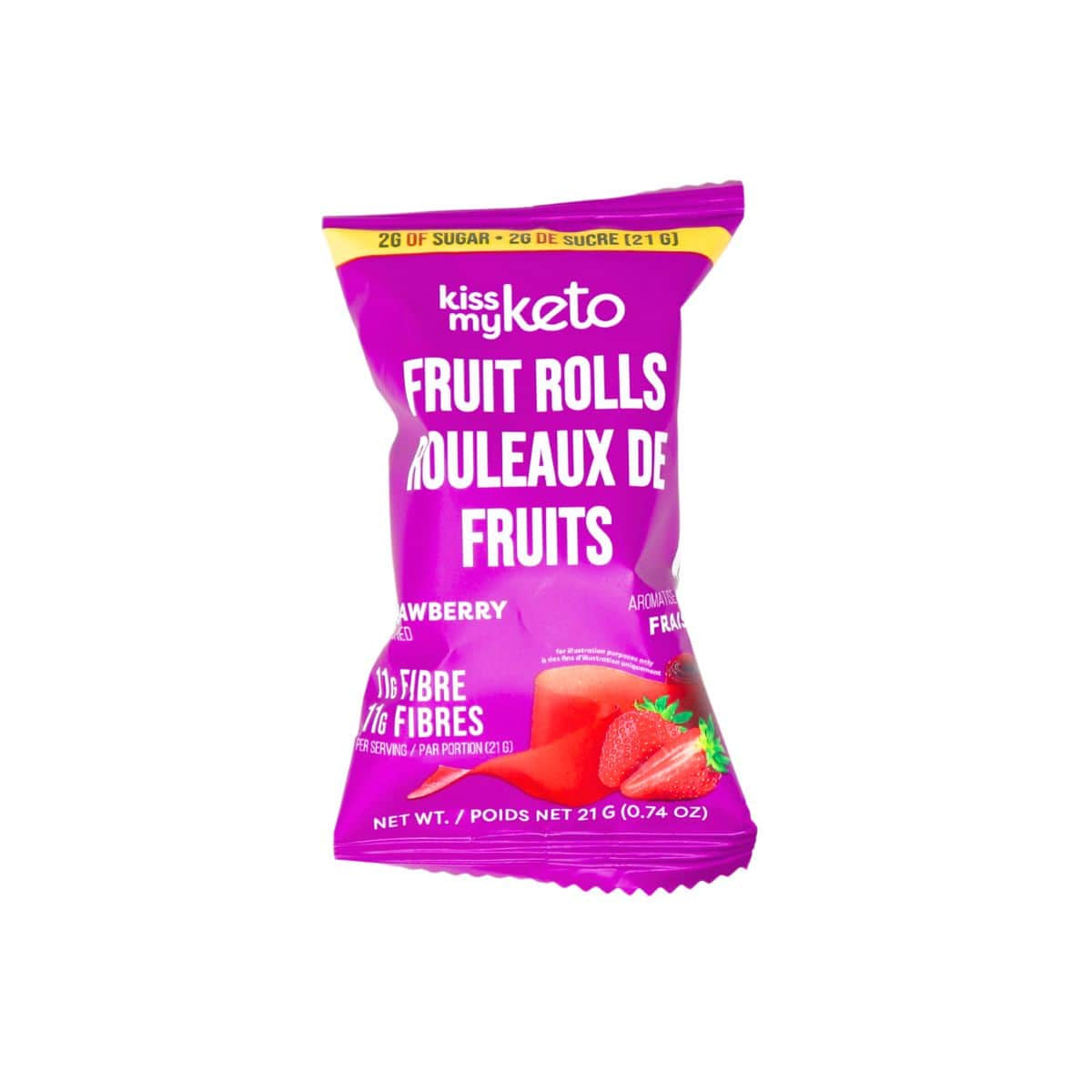 Kiss My Keto Strawberry Fruit Roll-Ups / 21g