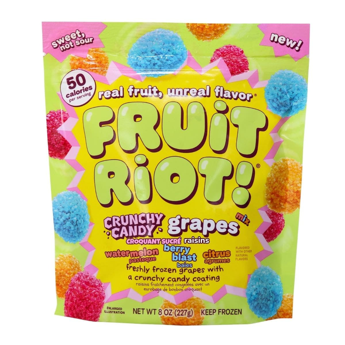 Fruit Riot Frozen Candy Crunch Mixed Grapes / 227g