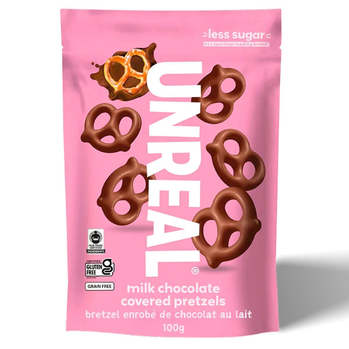 Unreal Milk Chocolate Covered Pretzels / 100g