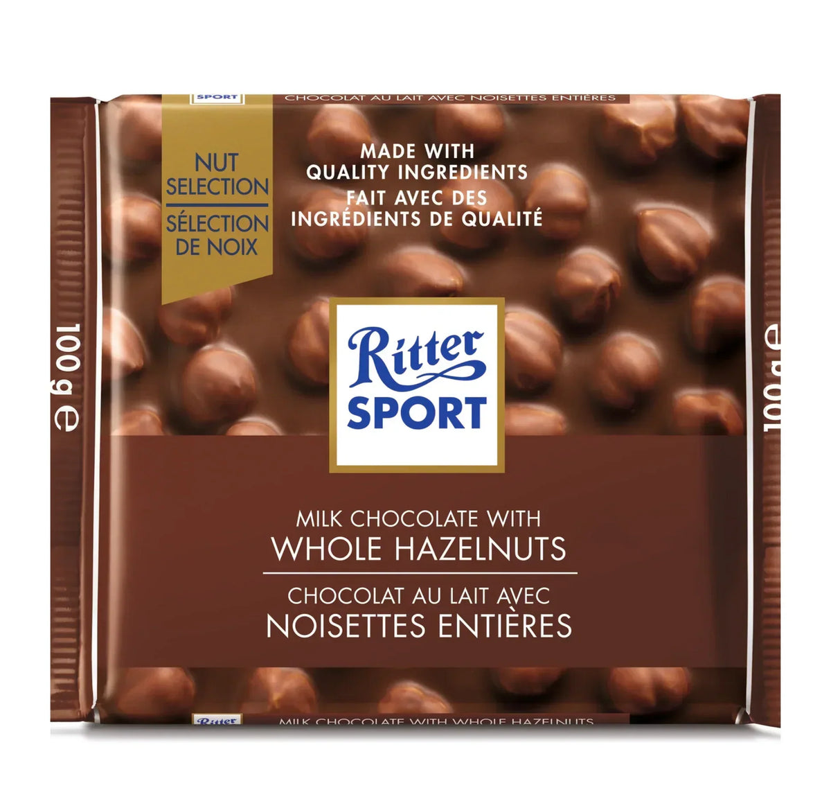 Ritter Sport Milk Chocolate with Whole Hazelnuts / 100g