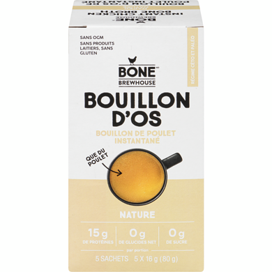 Bone Brewhouse Instant Chicken Bone Broth, Plain / 5ct