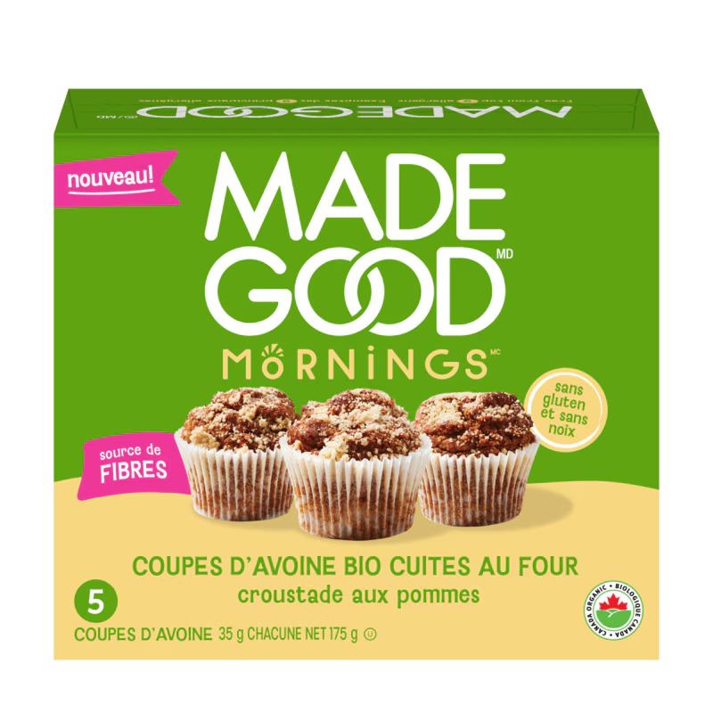 Made Good Mornings Organic Baked Oat Cups Apple Crisp / 175g
