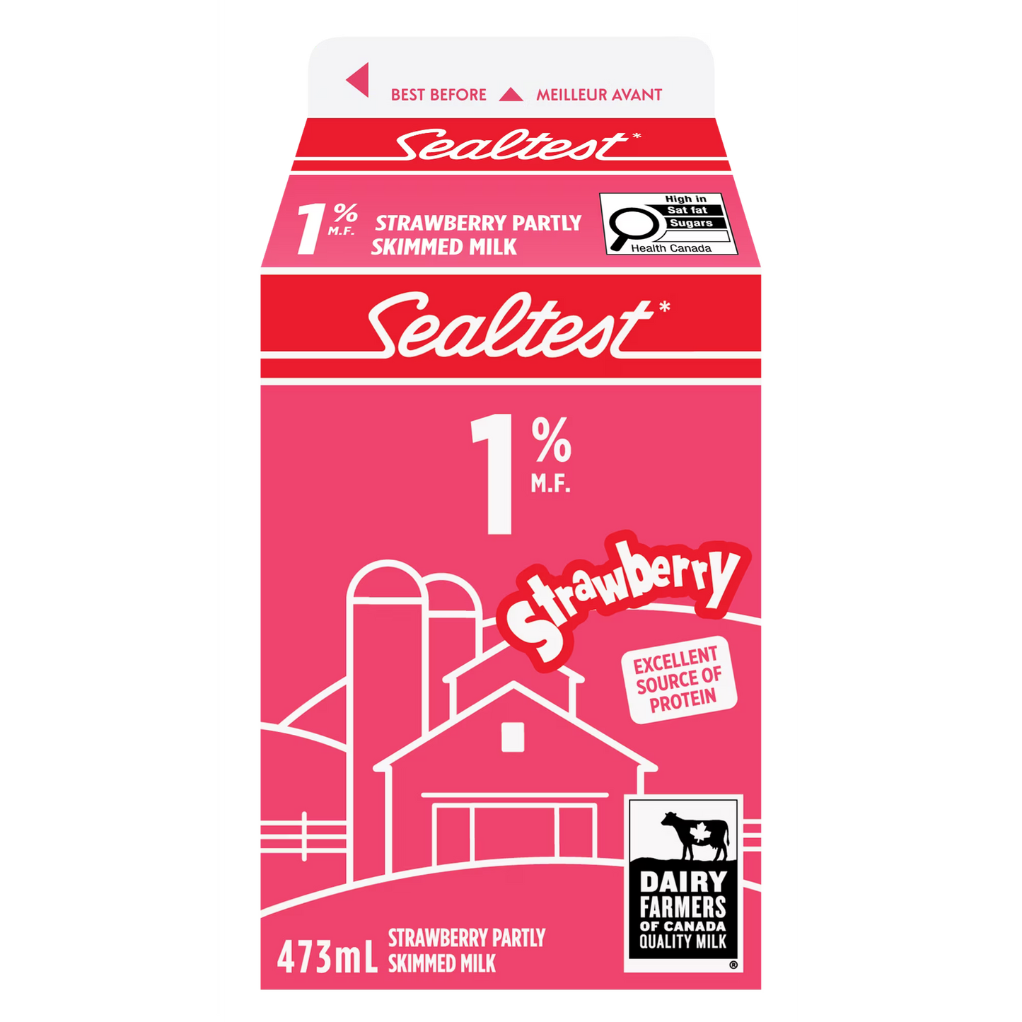 Sealtest 1% Strawberry Milk / 473ml