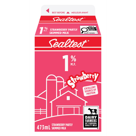 Sealtest 1% Strawberry Milk / 473ml