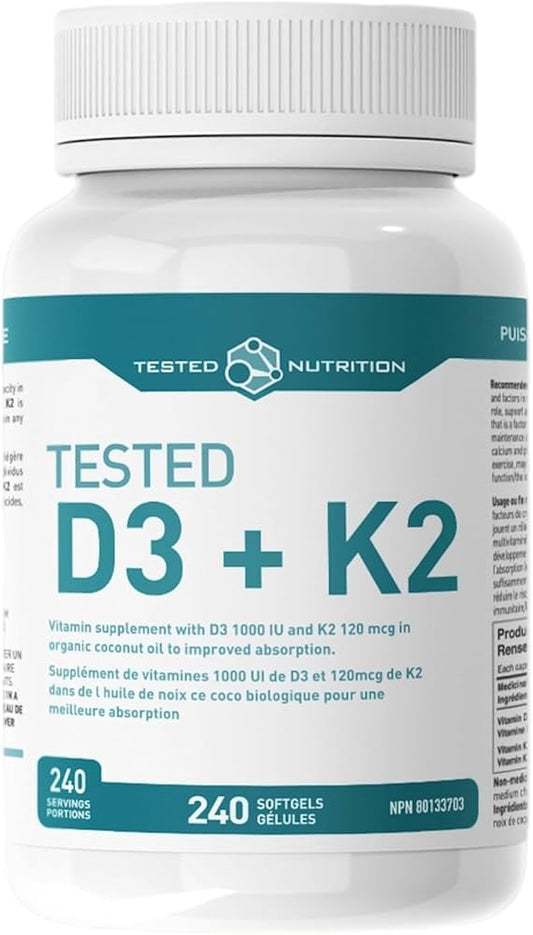 Tested Nutrition D3+K2 / 240ct