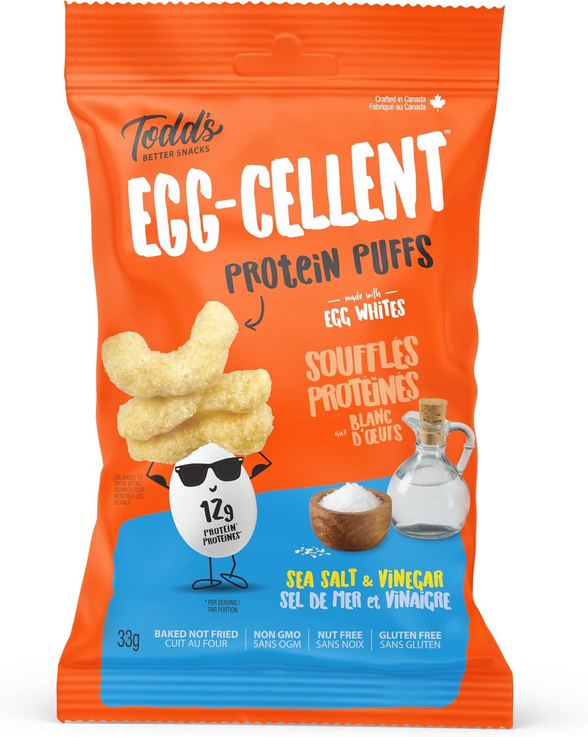 Todd's Egg-Cellent Protein Puffs Sea Salt & Vinegar / 33g