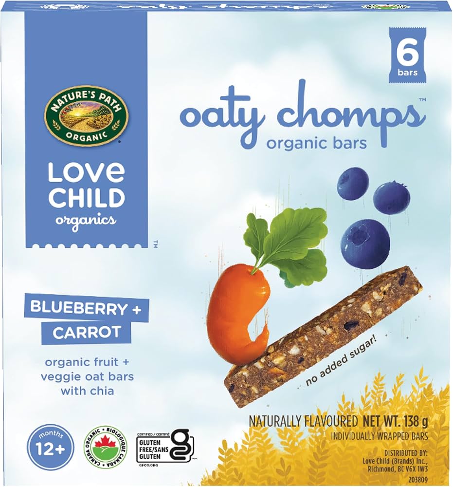 Love Child Blueberry Carrot Bars / 6ct
