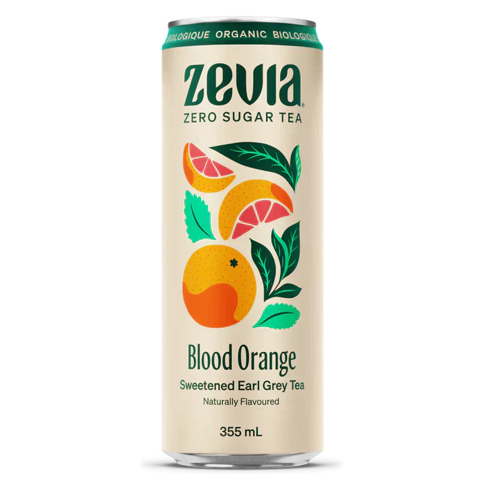 Zevia Black Tea Blood Orange / 355ml