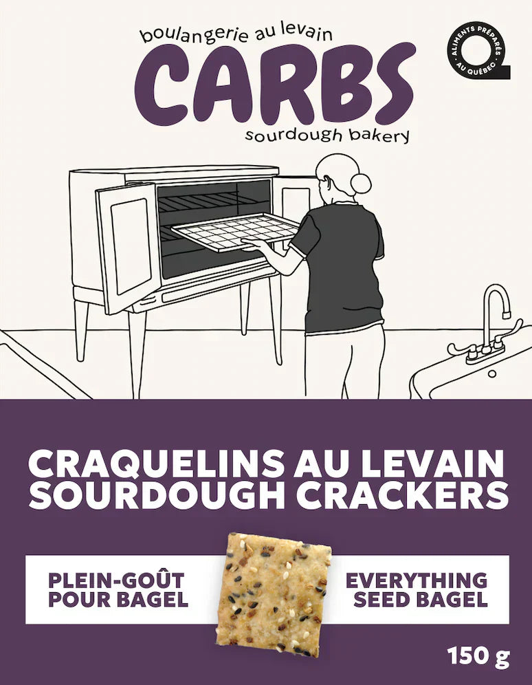 Carbs Sourdough Crackers Full-Flavor Bagel / 150g
