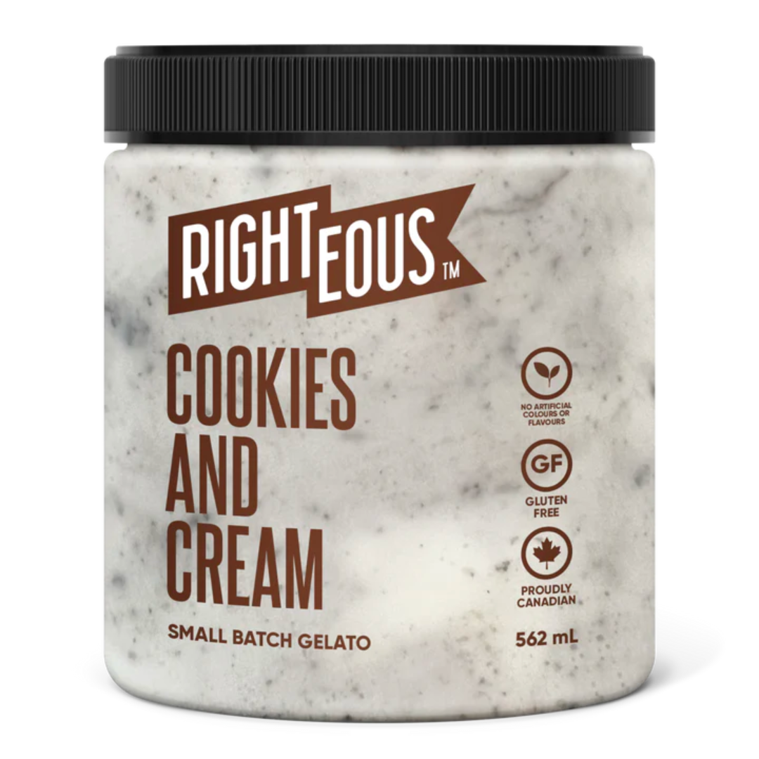 Righteous Gelato Cookies and Cream / 473ml