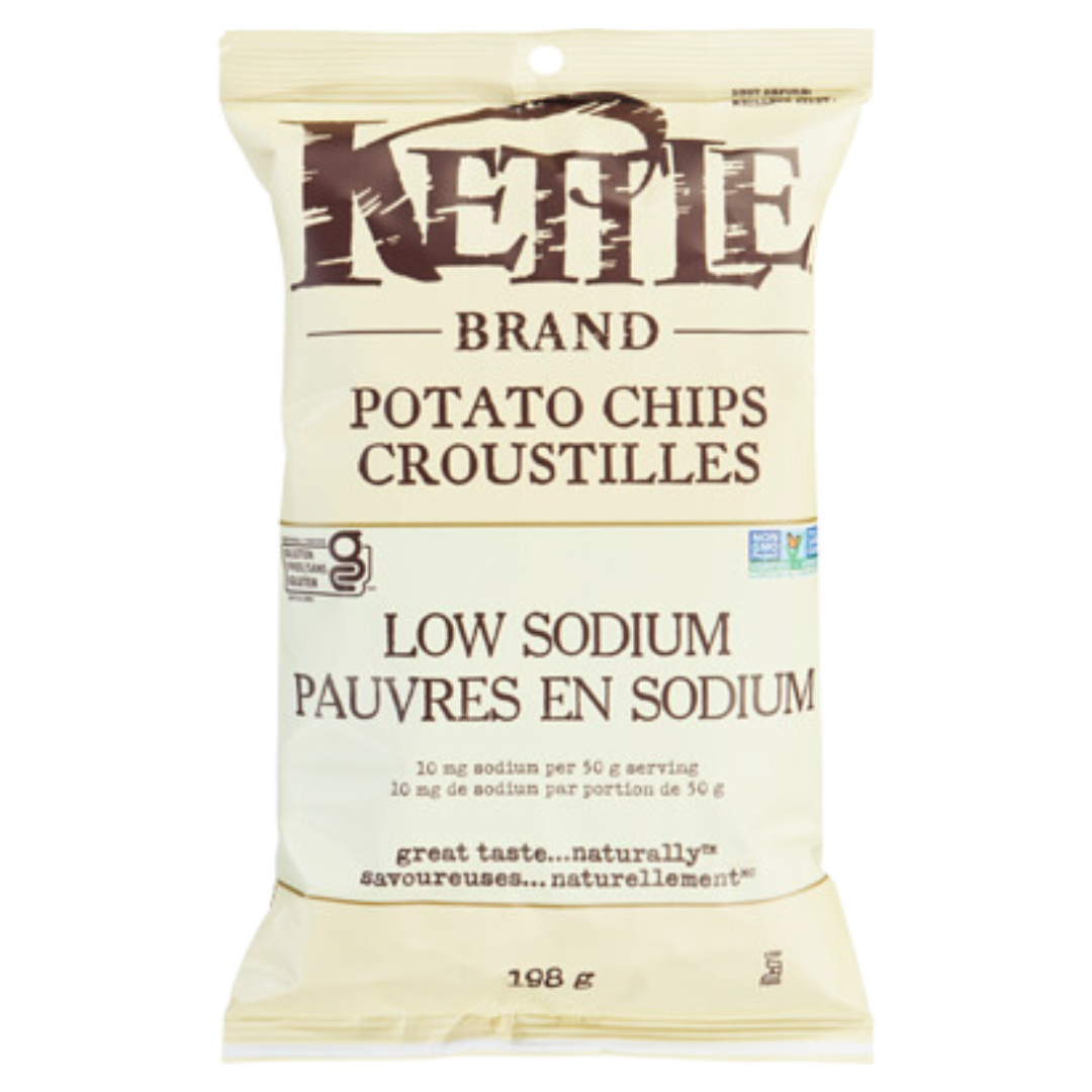 Kettle Low Sodium Potato Chips / 198g