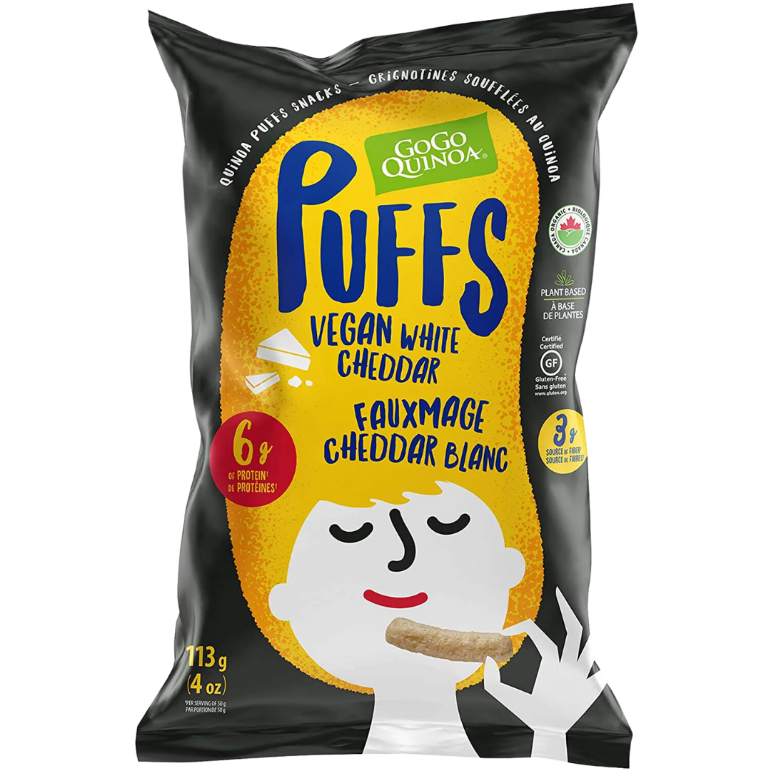 Gogo Quinoa Vegan Puffs with White Cheddar / 113g