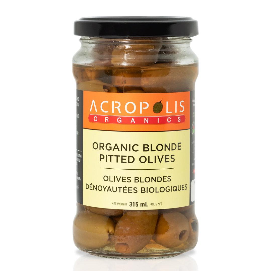 Acropolis Organic Pitted Blonde Olives/315ml