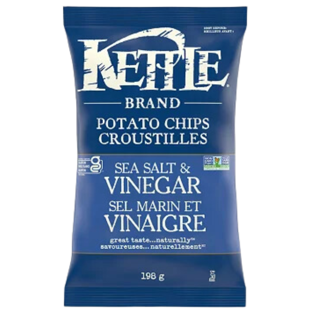 Kettle chips with sea salt and vinegar / 198g