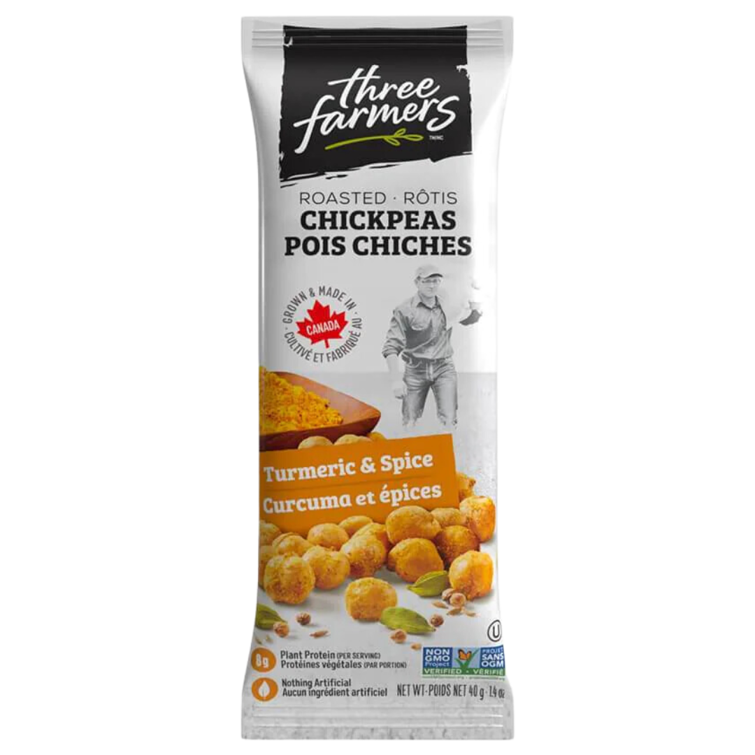 Three Farmers Turmeric Chickpeas Snack Size / 40g