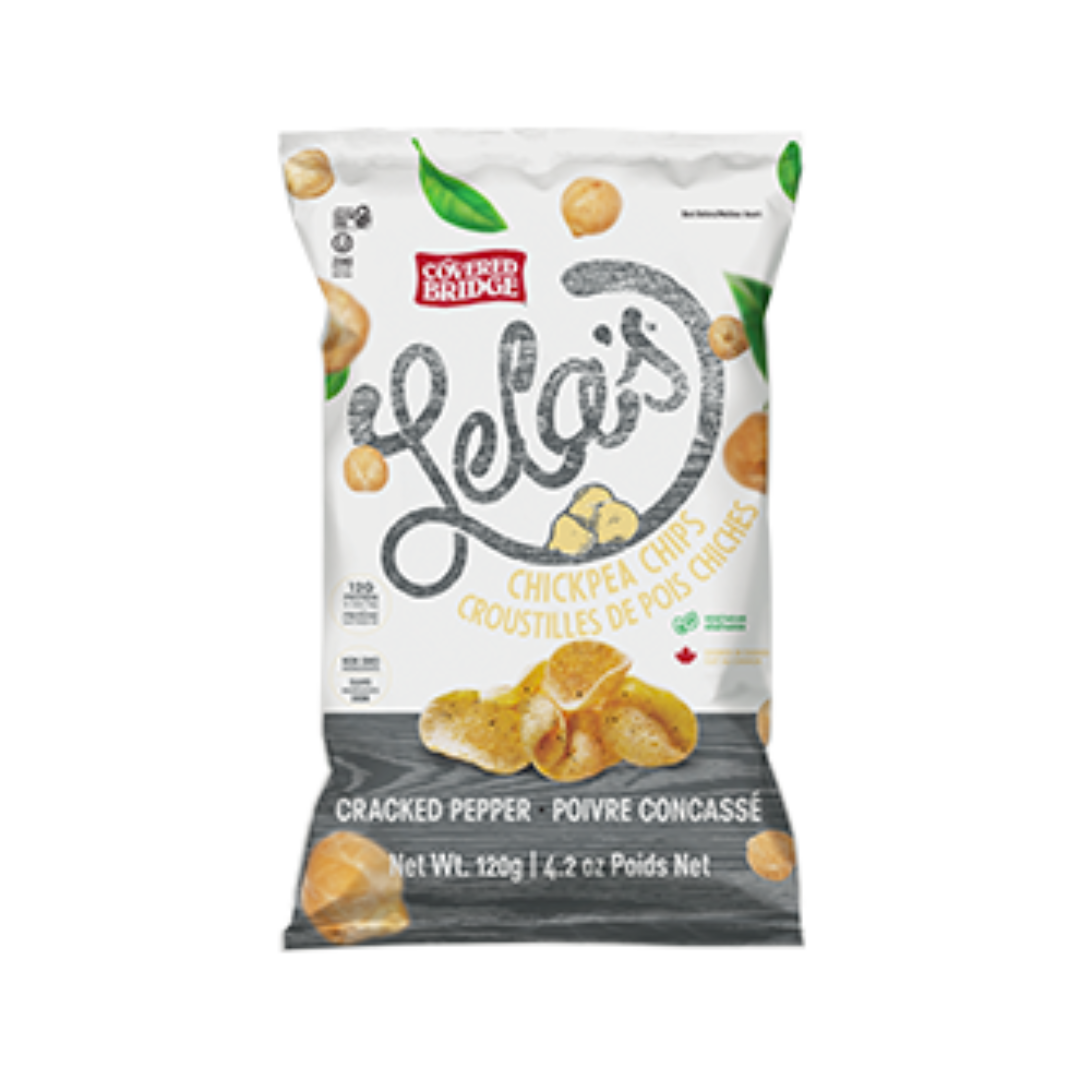 Lela's Chickpea Crisps with Cracked Pepper / 120g