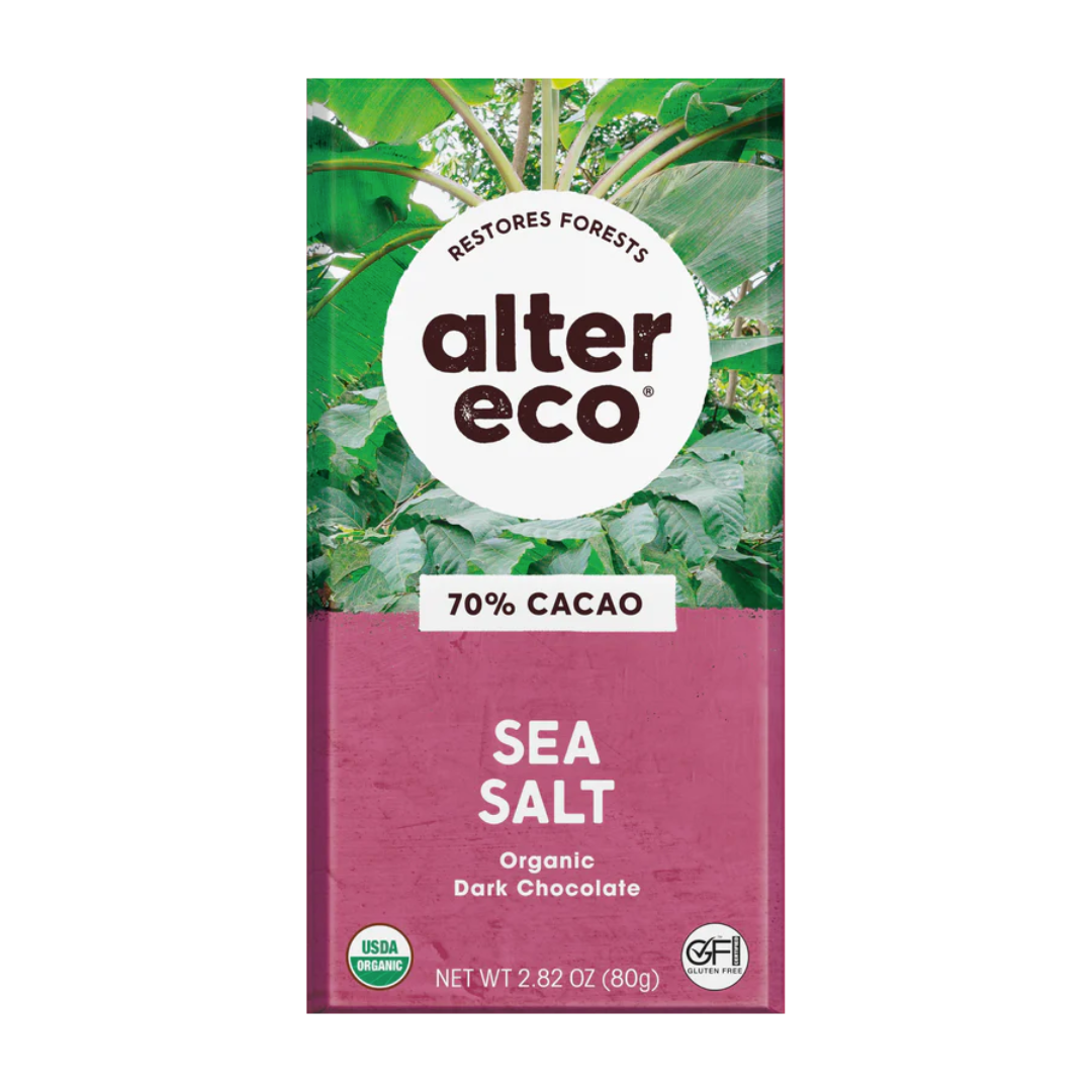 Alter Eco 70% Dark Chocolate Sea Salt / 80g