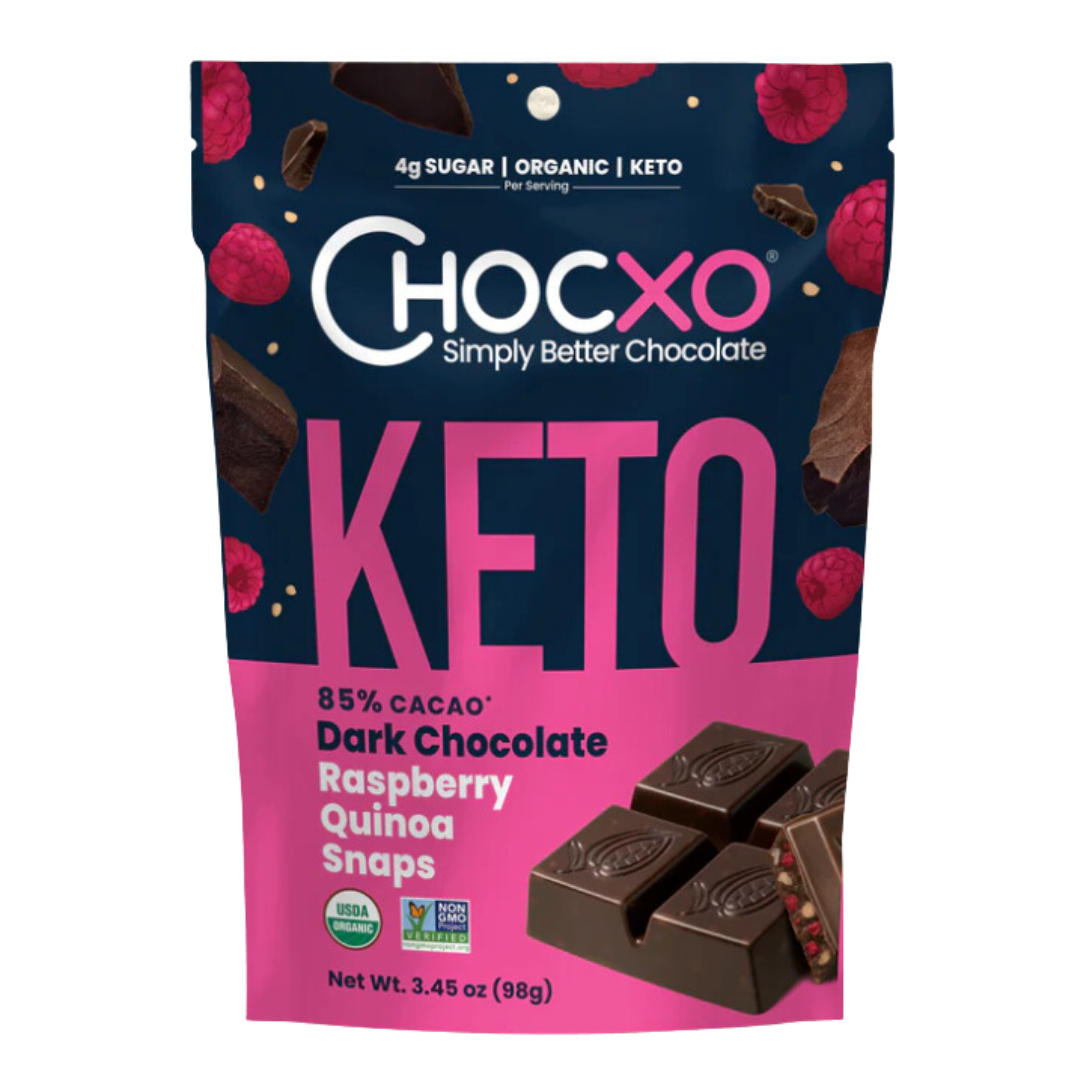 Chocxo Dark Chocolate Raspberry Quinoa Snaps / 98g